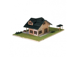 Artesania Latina maquette bois 30604 Chalet bois moderne avec auvent 1/72