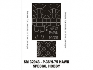 Montex Mini Mask SM32043 Curtiss P-36/H-75 Special Hobby 1/32