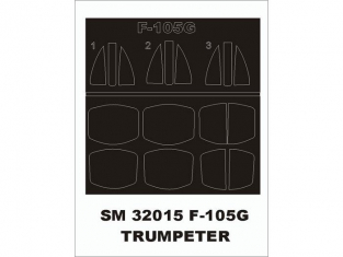 Montex Mini Mask SM32015 F-105G Trumpeter 1/32