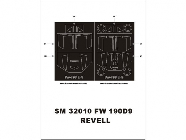 Montex Mini Mask SM32010 Focke Wulf Fw190D-9 Revell 1/32