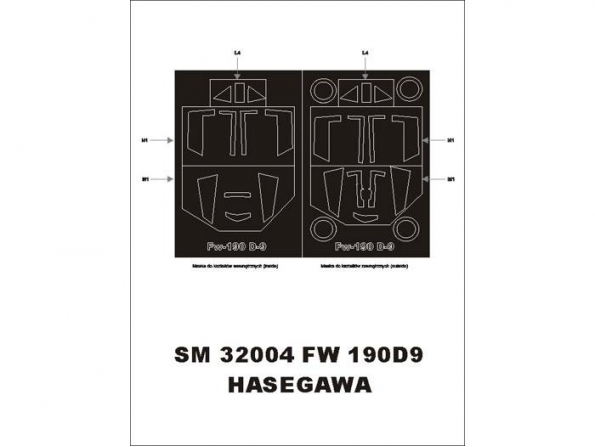 Montex Mini Mask SM32004 Focke Wulf Fw190D-9 Hasegawa 1/32