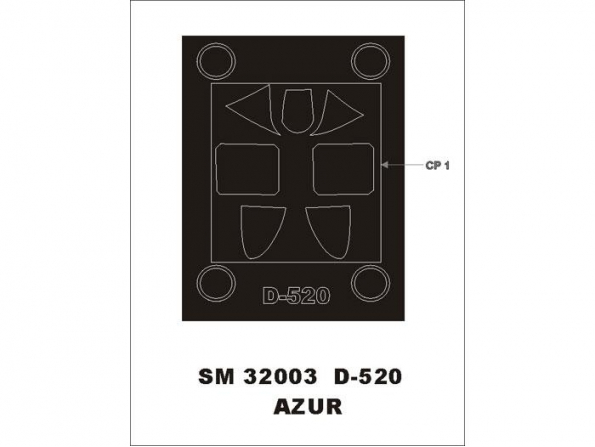 Montex Mini Mask SM32003 Dewoitine D-520 Azur 1/32
