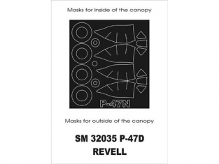 Montex Mini Mask SM32035 P-47D Thunderbolt Revell 1/32