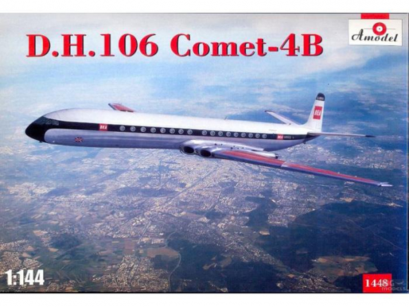 Amodel maquette avion 1448 DE HAVILLAND D.H. 106 COMET-4B 1/144