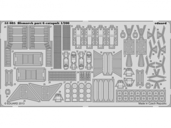 Eduard photodecoupe 53085 Bismarck Sixieme partie equipage et accessoires 1/200