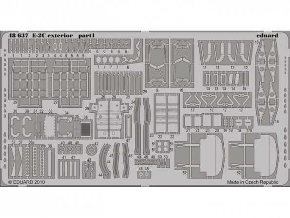 EDUARD photodecoupe 48637 Exterieur E-2C 1/48