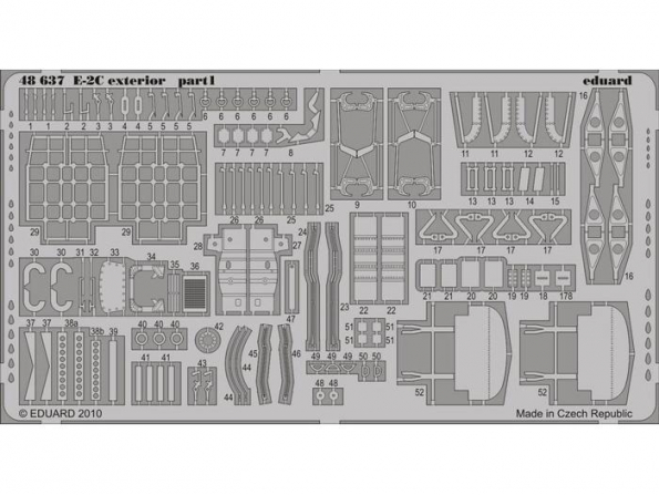 EDUARD photodecoupe 48637 Exterieur E-2C 1/48