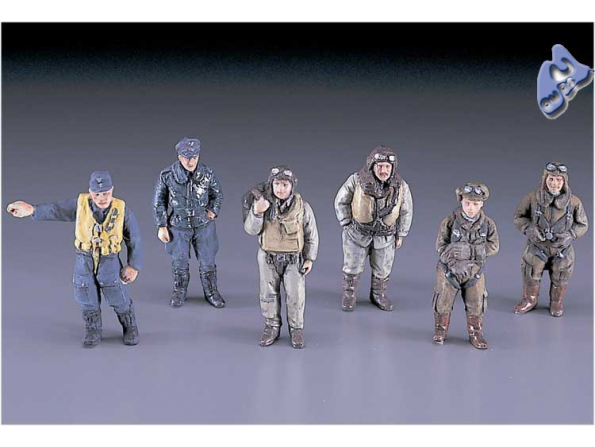 HASEGAWA maquette avion 36007 WWII PILOTS SET 1/48