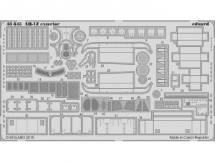 EDUARD photodecoupe helicoptere 48845 Exterieur AH-1Z Kitty Hawk 1/48