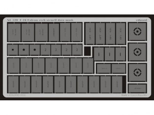 Eduard Express Mask XL520 Pochoirs marquages F-16 1/32