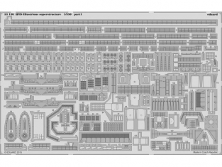 Eduard photodecoupe bateau 53136 Superstructure HMS Illustrious Airfix 1/350