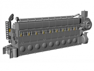 CMK kit amelioration N72027 MOTEUR DIESEL MAN M9V46 Pour U-BOOT IX C 1/72