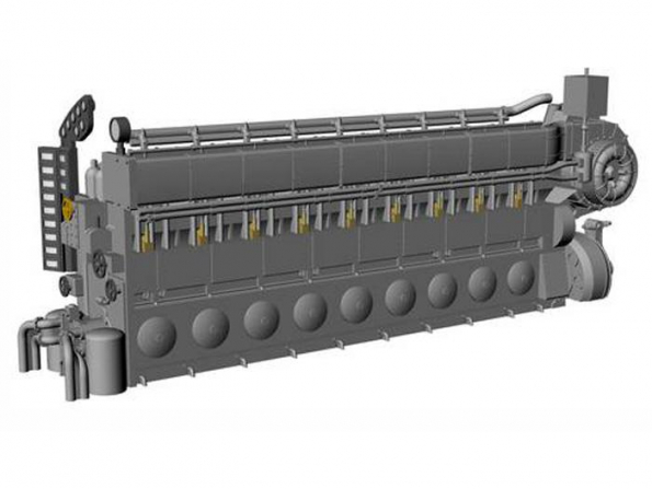CMK kit amelioration N72027 MOTEUR DIESEL MAN M9V46 Pour U-BOOT IX C 1/72