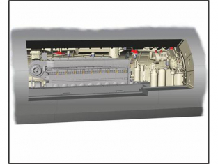 CMK kit amelioration N72017 U-BOOT IX COMPARTIMENT MOTEUR DIESEL 1/72