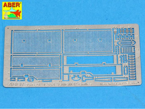 Aber 35G29 Grilles pour T-55 Enigma ou T-55A pour kit Tamiya 1/35