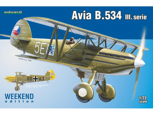 EDUARD maquette avion 7429 Avia B.534 série III Weekend 1/72