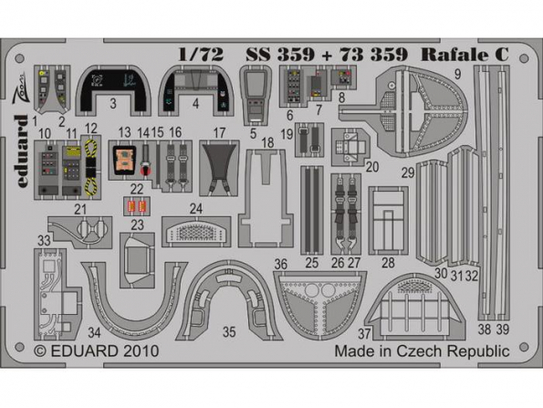 Eduard photodecoupe SS359 Rafale C Hobby Boss 1/72