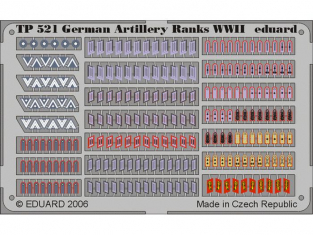 Eduard photodecoupe TP521 GRADES ARTILLERIE ALLEMANDE WWII 1/35