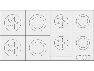 Eduard Express Mask XT005 Masque Grandes etoiles US 1/35