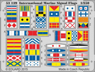 Eduard photodecoupe bateau 53139 Drapeaux de signalisation maritime Internationales 1/350