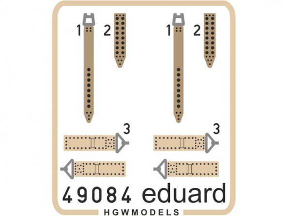 EDUARD photodecoupe avion 49084 Harnais SUPER FABRIC IJN 1/48