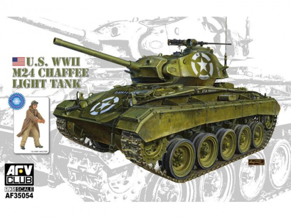 AFV Club maquette militaire 35054 US M24 "CHAFFEE" CHAR LÉGER 1945 1/35