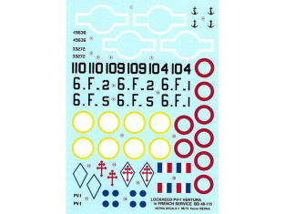 Berna decals BD48-115 Lockheed PV-1 Ventura aeronavale Française 1/48