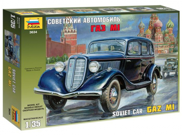 Zvezda maquette militaire 3634 Voiture soviétique GAZ M1 1/35