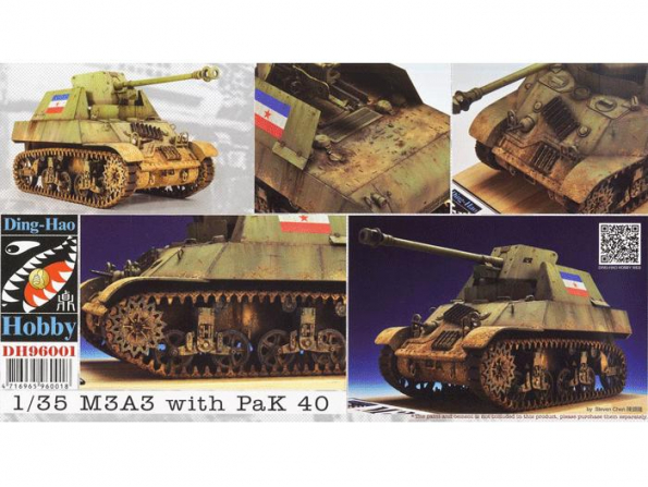 Ding-hao maquette militaire 96001 M3A3 STUART-PaK 40 Armée Yougoslave 1945 1/35