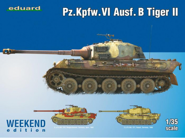 EDUARD maquette militaire 3741 Tigre II Pz.Kpfw.VI Ausf.B Weekend 1/35