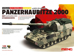 Meng maquette militaire Ts-019 PANZERHAUBITZE 2000 SPG Avec Blindage Additionnel 1/35