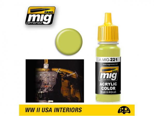 MIG peinture authentique 221 FS33481 Jaune zinc chromate