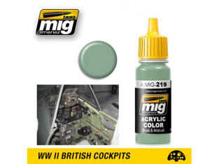 MIG peinture authentique 219 FS34226 (BS283) Vert interieur