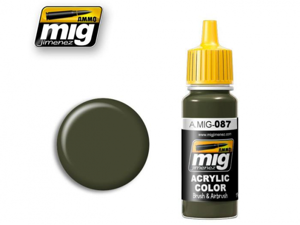 MIG peinture authentique 087 RAL6014 Gelboliv