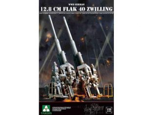 Takom maquette militaire 2023 CANON ANTI AÉRIEN ALLEMAND FlaK 40 12.8CM ZWILLING 1/35