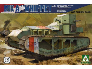 Takom maquette militaire 2025 CHAR MOYEN BRITANNIQUE WHIPPET Mk. A 1/35