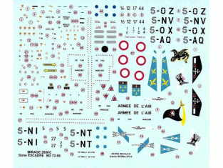 Berna decals BD72-96 Dassault Mirage 2000C 5em Escadre 1/72