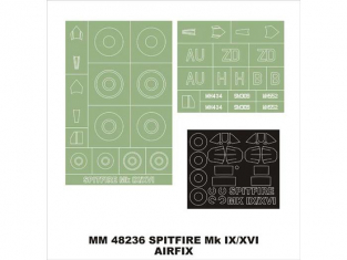 Montex Maxi Mask MM48236 Spitfire MK.IX/XVI Airfix 1/48