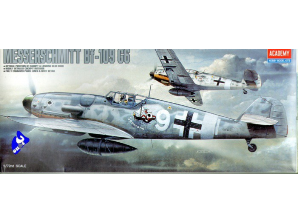 Academy maquettes avion 12467 Messerschmitt Bf-109 G6 1/72