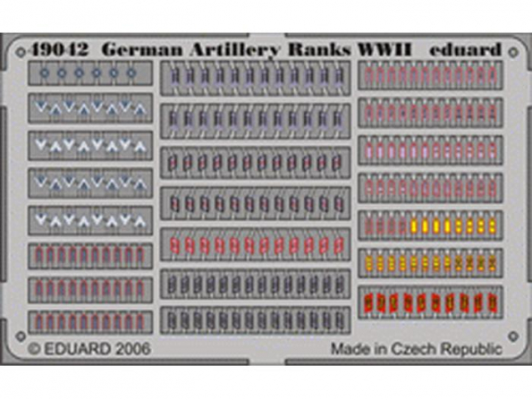 Eduard photodecoupe militaire 49042 Grades artillerie Allemande WWII 1/48