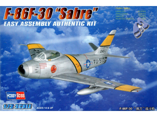 Hobby Boss maquette avion 80258 F-86F-30 Sabre 1/72