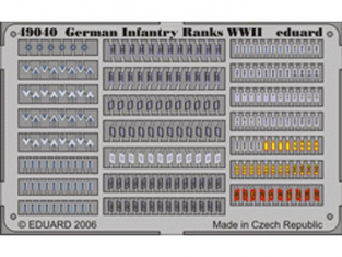 Eduard photodecoupe militaire 49040 Grades Infanterie Allemande WWII 1/48