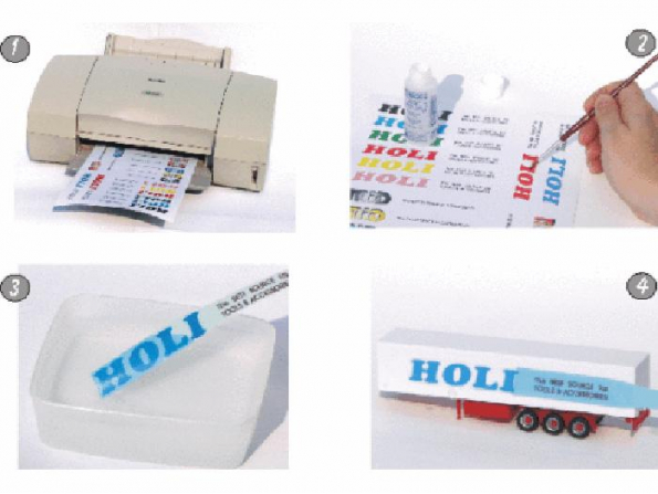 HOLI finition d125 Decal Papier Blanc pour imprimante laser 3 feuilles