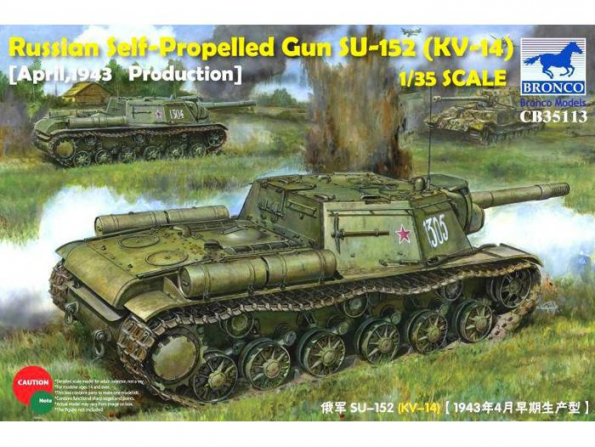 Bronco maquette militaire CB 35113 Russian Self Propelled Gun SU-152 (KV-14) Avril 1943 Début de production 1/35