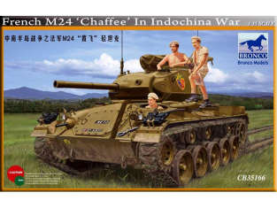 Bronco maquette militaire CB 35166 M24 Chaffee Français en Indochine 1/35