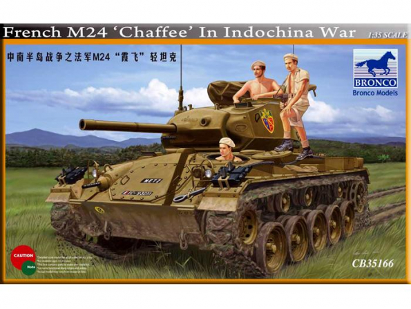 Bronco maquette militaire CB 35166 M24 Chaffee Français en Indochine 1/35