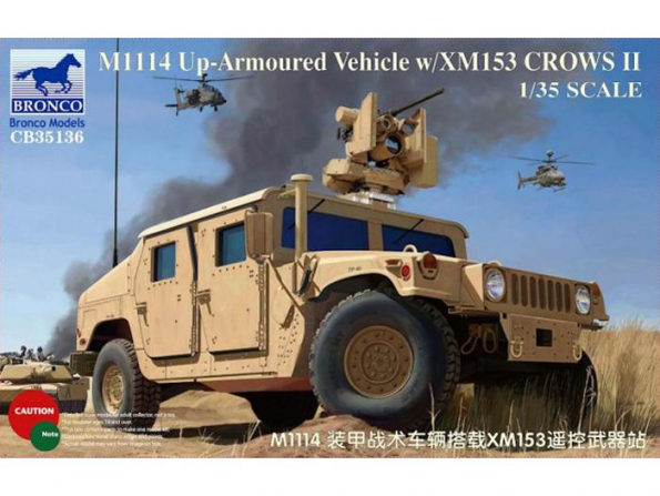 Bronco maquette militaire CB 35136 Humvee M1114 avec XM153 Crows II 1/35