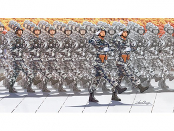 Bronco maquette militaire CB 35063 Soldats parachutistes PLA au défilé de la 60ème fête nationale Chinoise 1/35