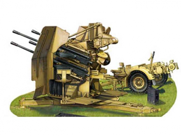 Bronco maquette militaire CB 35057 Canon antiaérien 2cm Flak 38 avec remorque Sd.Ah.52 1/35