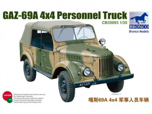 Bronco maquette militaire CB 35093 GAZ-69A 4x4 transport de personnel 1/35